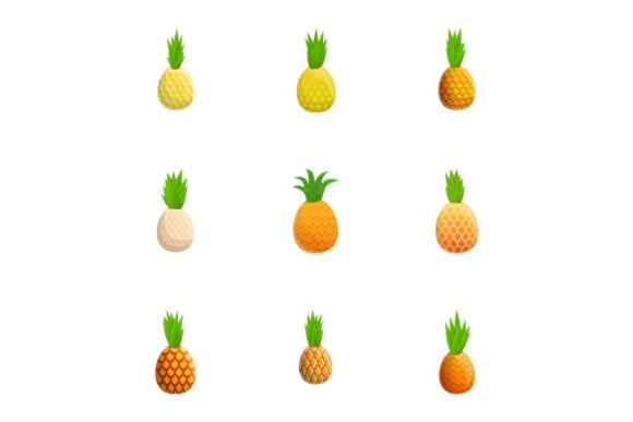 Download Tropical Pineapple Icon Set - Premium Bundle